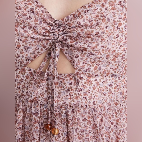 Seersucker Keyhole Tiered Midi Dress in Cottage Garden size 10 NWOT‎ - Picture 4 of 15